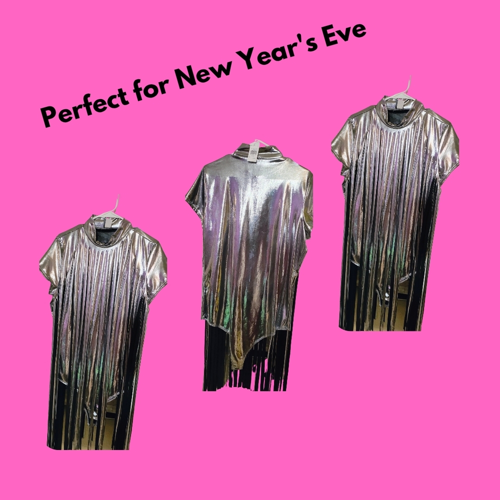 Kids Silver Fringe Top